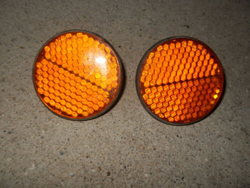 1977 Motobecane 50V Moped - Pair of Amber Front Fork Reflectors