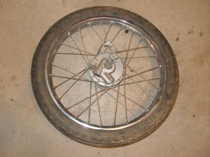 1982 Honda Urban Express NU50 Moped - Front Wheel / Rim with Brake Plate
