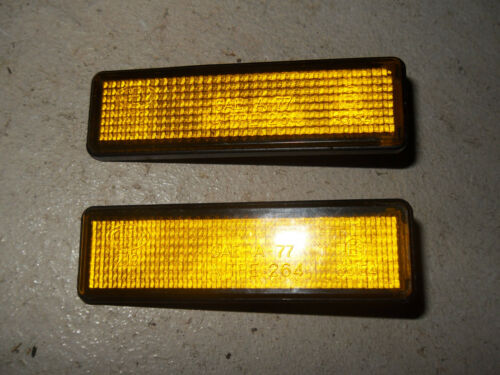 1980 Garelli Sport Moped - Pair of Amber Fork Reflectors - CEV 128
