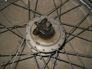 1978 Batavus Moped - Front Rim (Bent) with Brake Plate and Speedo Drive