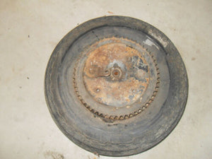 1960 Mitsubishi Silver Pigeon C75 Scooter - Rear Wheel - Brake Hub - ARCO Tire