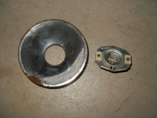 1960's Puch Sears Allstate MS50 Moped - Headlight Reflector Back Plate + Socket
