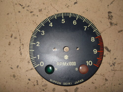 1972 Suzuki GT550 - Tachometer Gauge Face Plate (Metal)