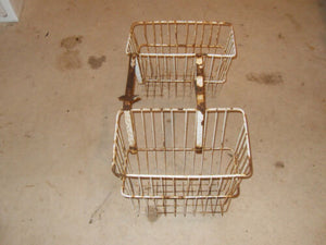 Vintage Moped - Rear Luggage Carrier - Wire Baskets