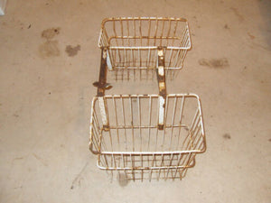 Vintage Moped - Rear Luggage Carrier - Wire Baskets