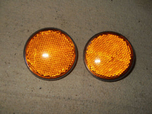 1980 Columbia Commuter Moped - Pair of Amber Headlight Reflectors