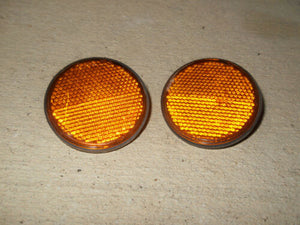 1980 Columbia Commuter Moped - Pair of Amber Headlight Reflectors