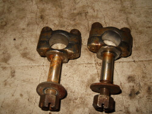 1968 Suzuki T305 - Chrome Handlebar Clamps / Mounts